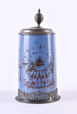 Fayence - jug probably Schrezheim around 1845