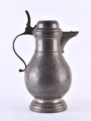 Biedermeier pewter jug