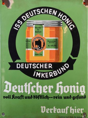 Old enamel sign German Beekeepers' Association