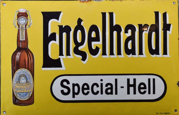 Old enamel sign Engelhardt Bier