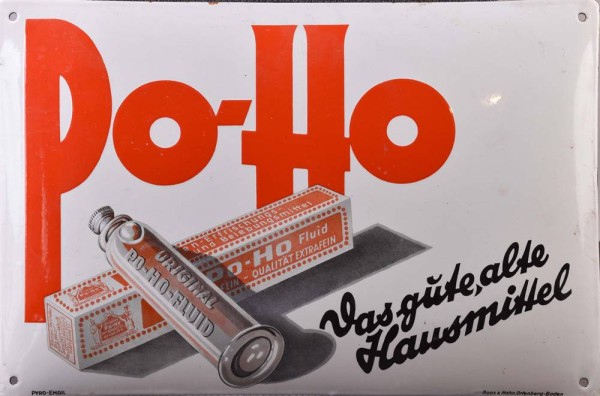 Old enamel sign POHO