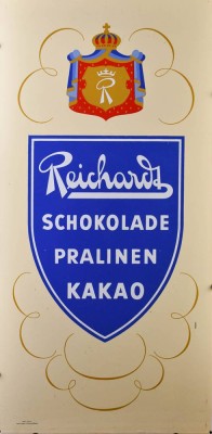 Old enamel sign Reichardt Schokolade