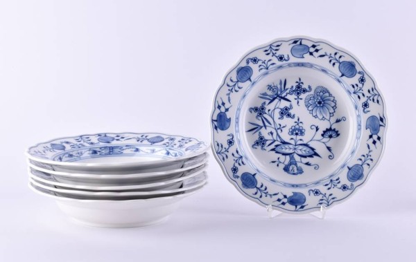 6 tiefe Teller Meissen