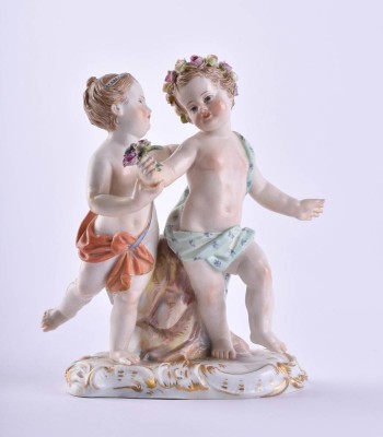 Amorettengruppe Meissen um 1860