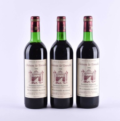 3 Flaschen Château la Tonnelle 1986