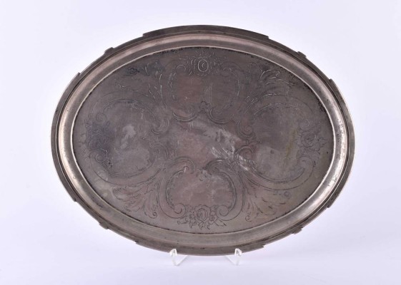 Silver tray around 1870