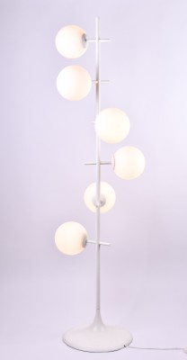 Max BILL (1908-1994) Mid-Century floor lamp Kugelspiel 60s