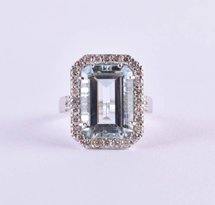 Aquamarin Brillant Ring