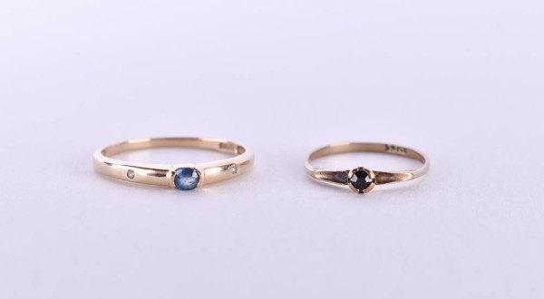 two sapphire rings