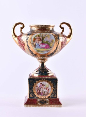 Handle vase in the style of Old Vienna Austria 19th century