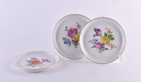 3 Wandteller Meissen