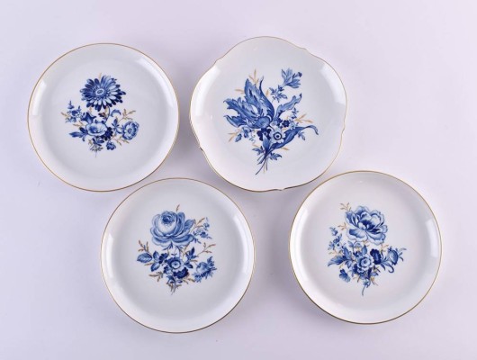 4 Wandteller Meissen