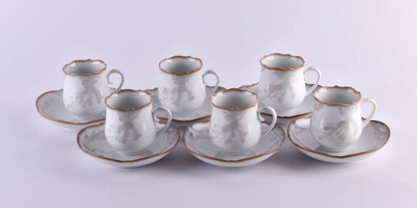 6 cups & 6 saucers Meissen