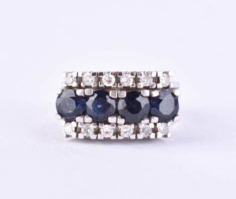 Sapphire and diamond ring