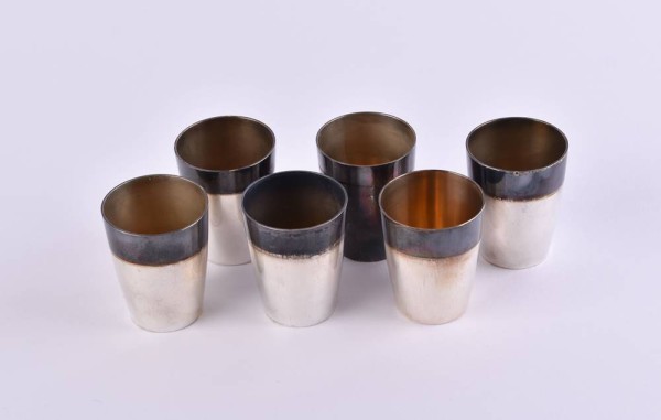 6 silver cups