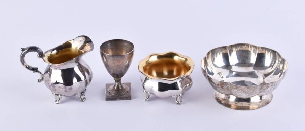 A group of silver pieces