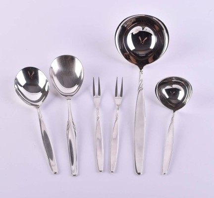 A group of silver cutlery WMF