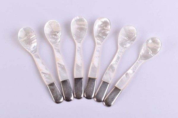 6 caviar spoons