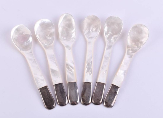 6 caviar spoons