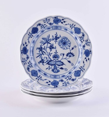 4 Meissen dinner plates