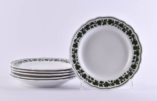 6 Meissen dinner plates