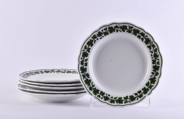 6 Meissen dinner plates