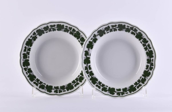 2 Meissen soup plates