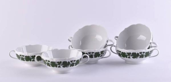 6 Meissen soup bowls