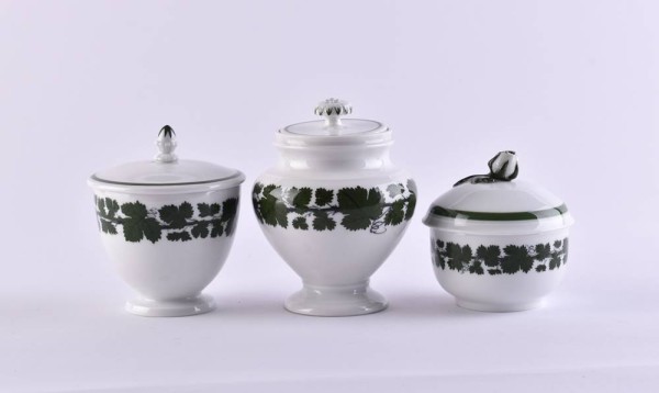 3 Meissen sugar bowls