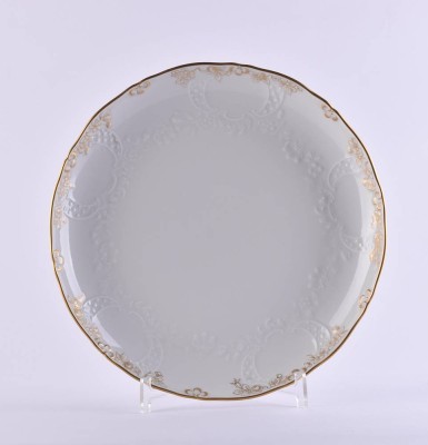 Meissen Neumarseille platter with gold decorated edge