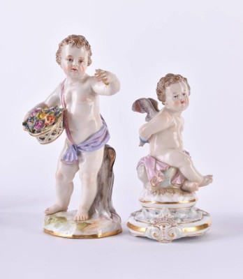 2 Meissen figurines