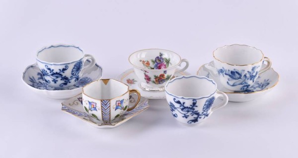 5 demitasse cups & 4 saucers