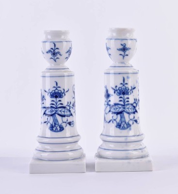 Pair of Meissen candlesticks