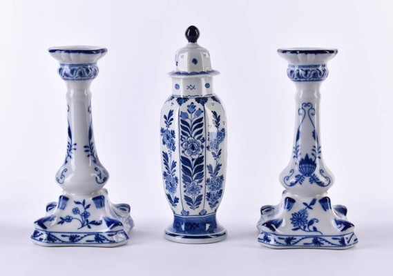 3 Teile Delft,