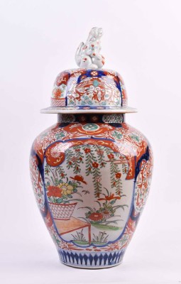 große Imari Deckelvase Japan Meiji Periode