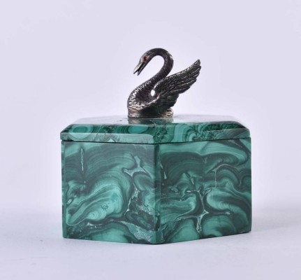 Malachite lidded box Russia