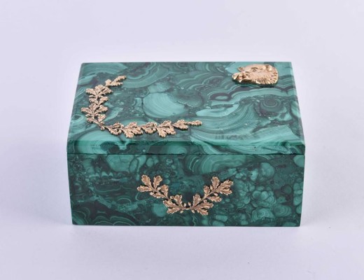 Malachite lidded box Russia