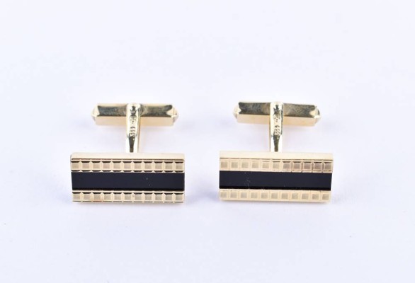 Pair of onyx cufflinks