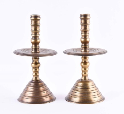 Pair of collar candlesticks 18th century