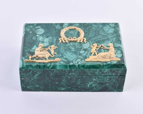 Malachite lidded box Russia